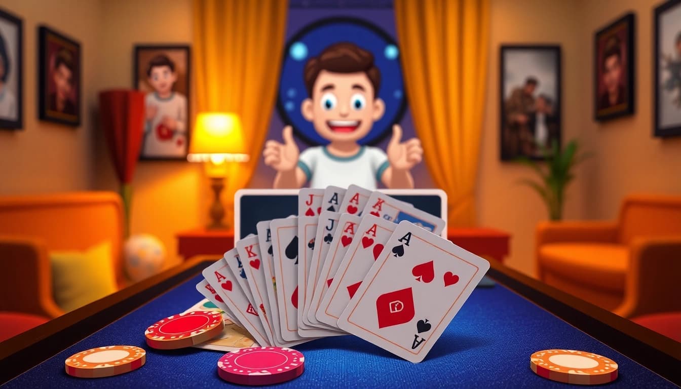Experience intense gameplay with yono rummy in this vibrant digital game illustration.