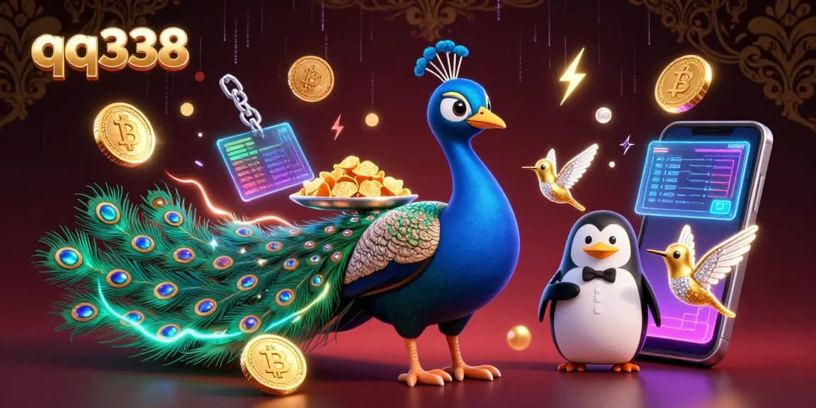 Spin and win with qq338 featuring colorful casino elements and cartoon characters in action.