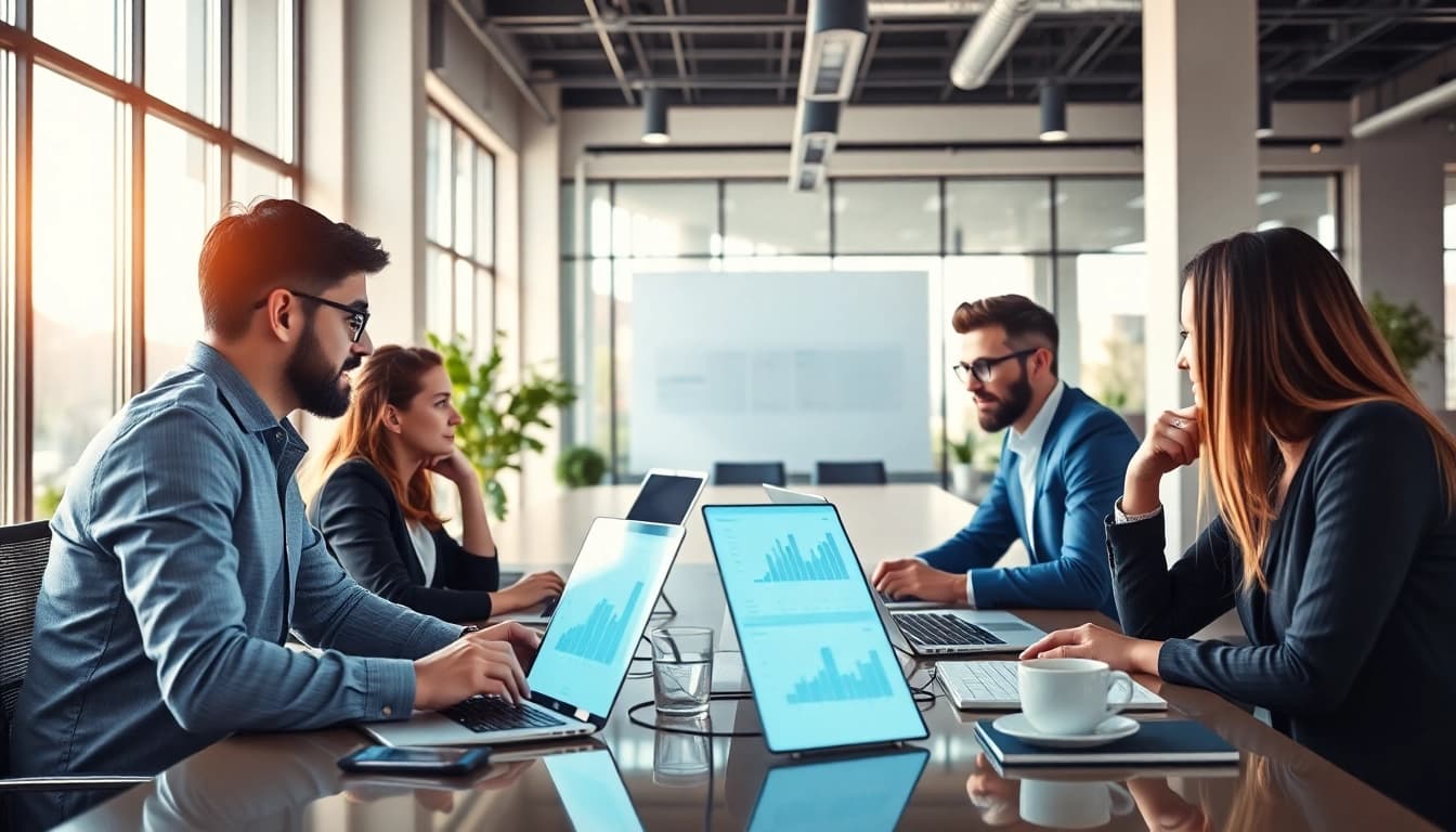 Visibilität und Engagement mit https://alvionz.de/ in einem modernen Büro verbessern.