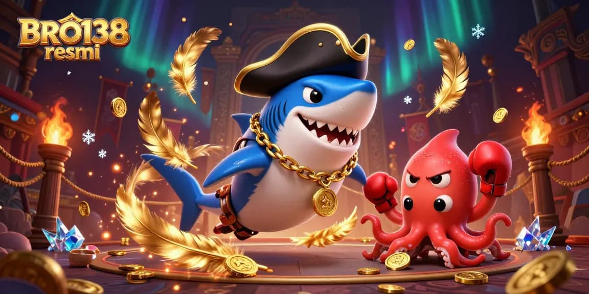 Engage with BRO138 resmi gaming experience featuring vibrant cartoon characters and gambling elements.