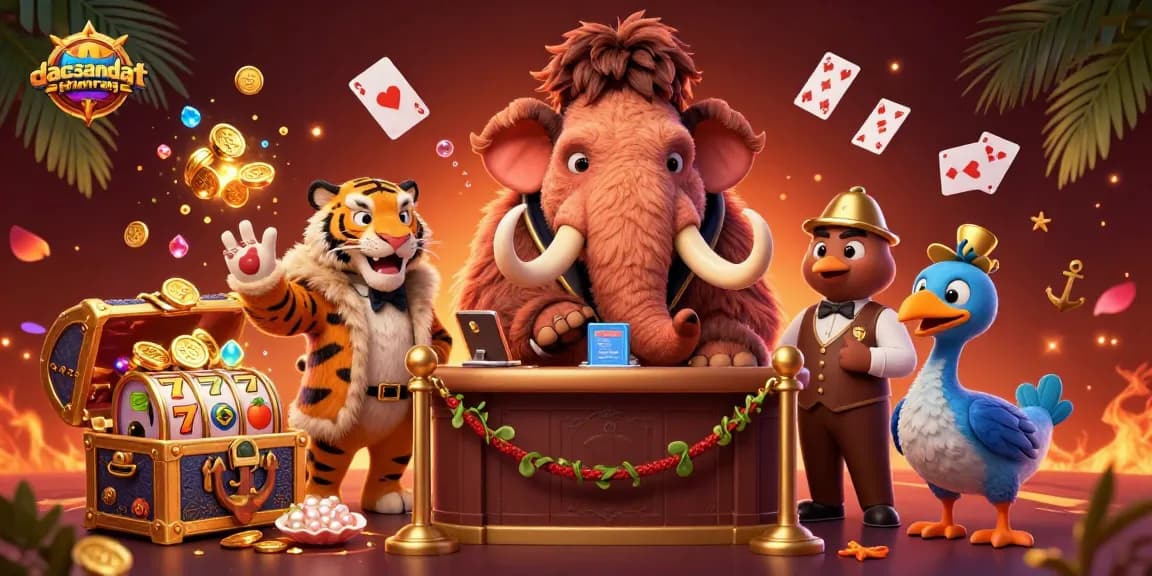 Experience thrilling play at dacsandatphanrang with vibrant 3D elements and lively characters in a dynamic casino setting.