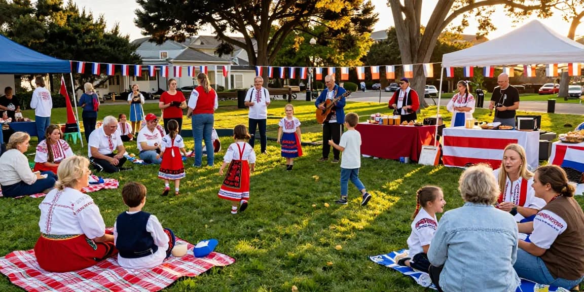 Community event at Polish San Francisco celebrating culture at https://www.sfpol.com/ with families enjoying food, music, and connection.
