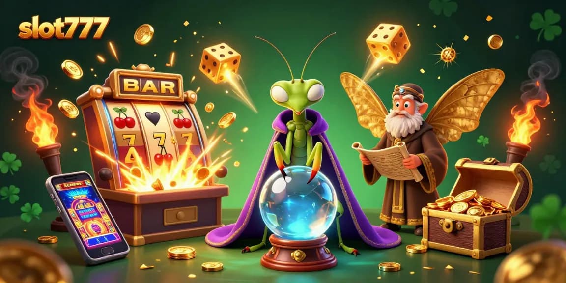 Spin the reels with slot777 on a vibrant 3D illustration featuring dynamic casino elements.
