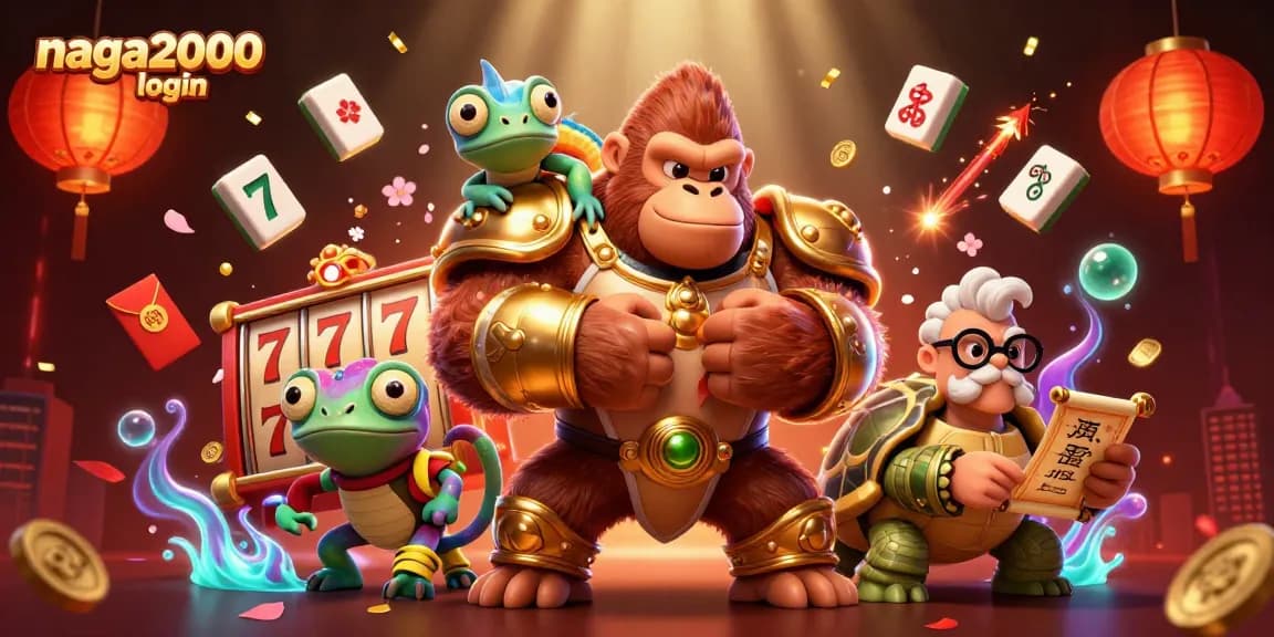 Menangkan pengalaman bermain dengan NAGA2000 login yang mudah, slot dan acara spektakuler di latar belakang berwarna cerah.