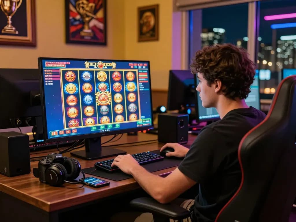 Player engaged in MM88 online gaming with vibrant graphics and immersive atmosphere.