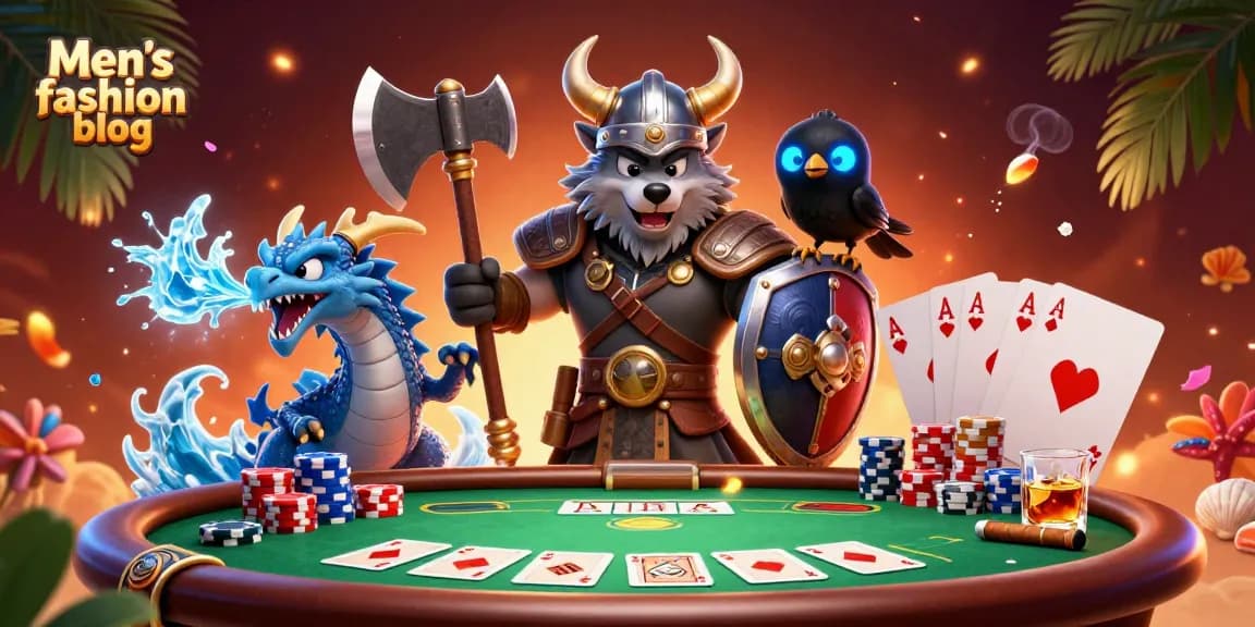 Play epic poker hands in stunning style with Men’s fashion blog champions illustrated in 3D.