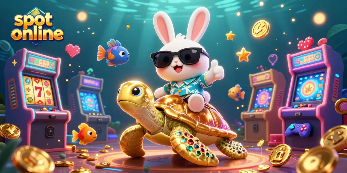 Menang besar dengan slot online yang menggembirakan dan simbol keberuntungan dalam permainan kasino.