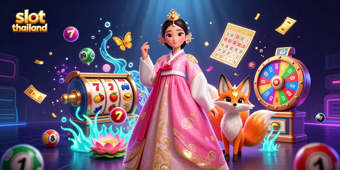 Play slot thailand with vibrant lottery and casino elements in an immersive 3D scene.