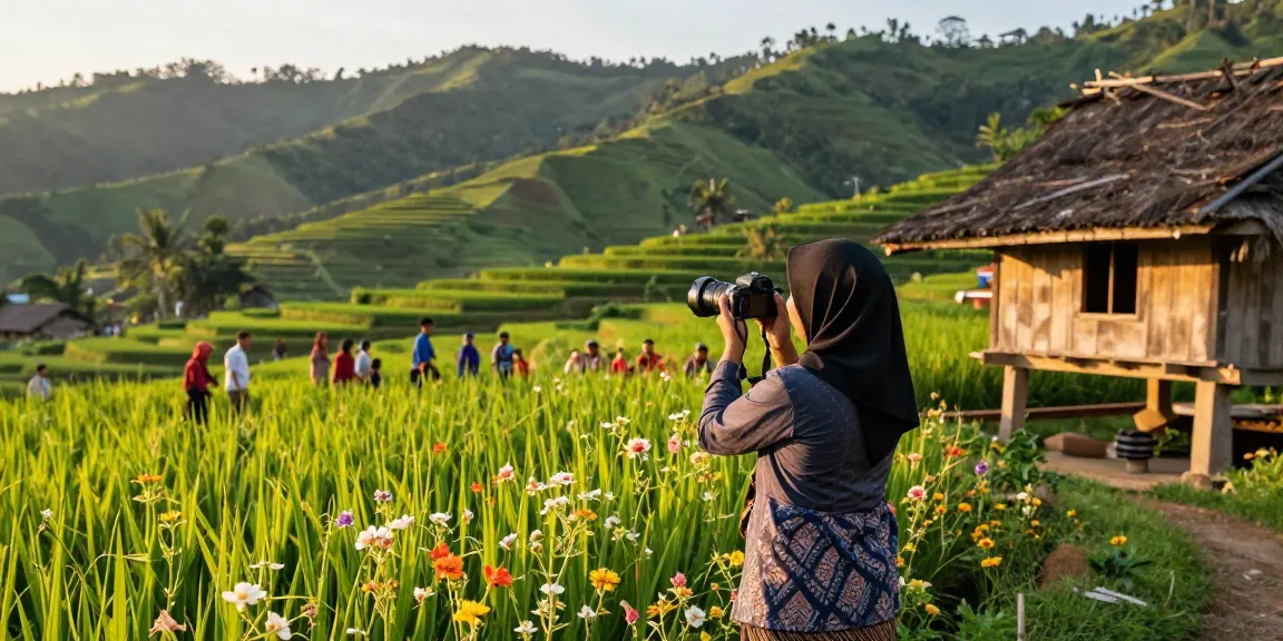 Capturing the beauty of Desa Baadale with rokok88 super in a scenic travel scene.
