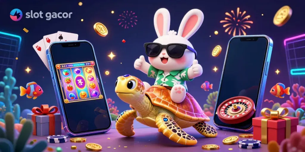 Experience vibrant slot gacor wins with our lively cartoon depiction of gaming excitement.