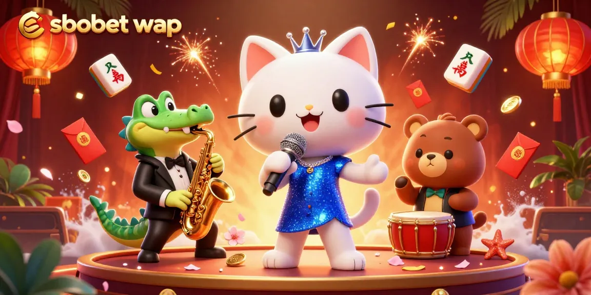 Experience sbobet wap through a vibrant 3D casino scene featuring captivating characters and dynamic elements.