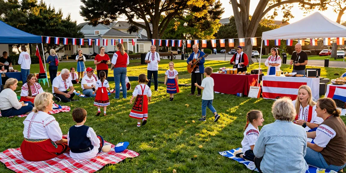 Community event at Polish San Francisco celebrating culture at https://www.sfpol.com/ with families enjoying food, music, and connection.