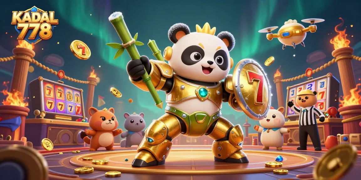Experience thrilling gameplay with KADAL 778 in a vibrant casino scene featuring exciting slot reels.