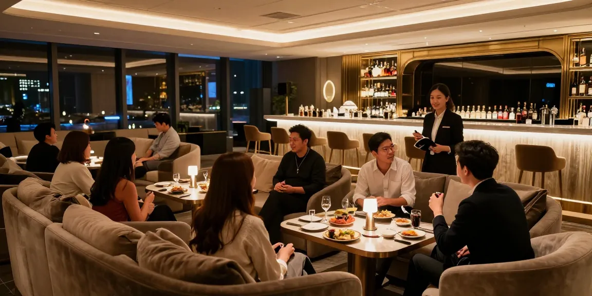 강남 타이밍의 고급스러운 쩜오 실내, 편안한 좌석과 우아한 조명으로 아늑한 분위기를 자아냅니다.