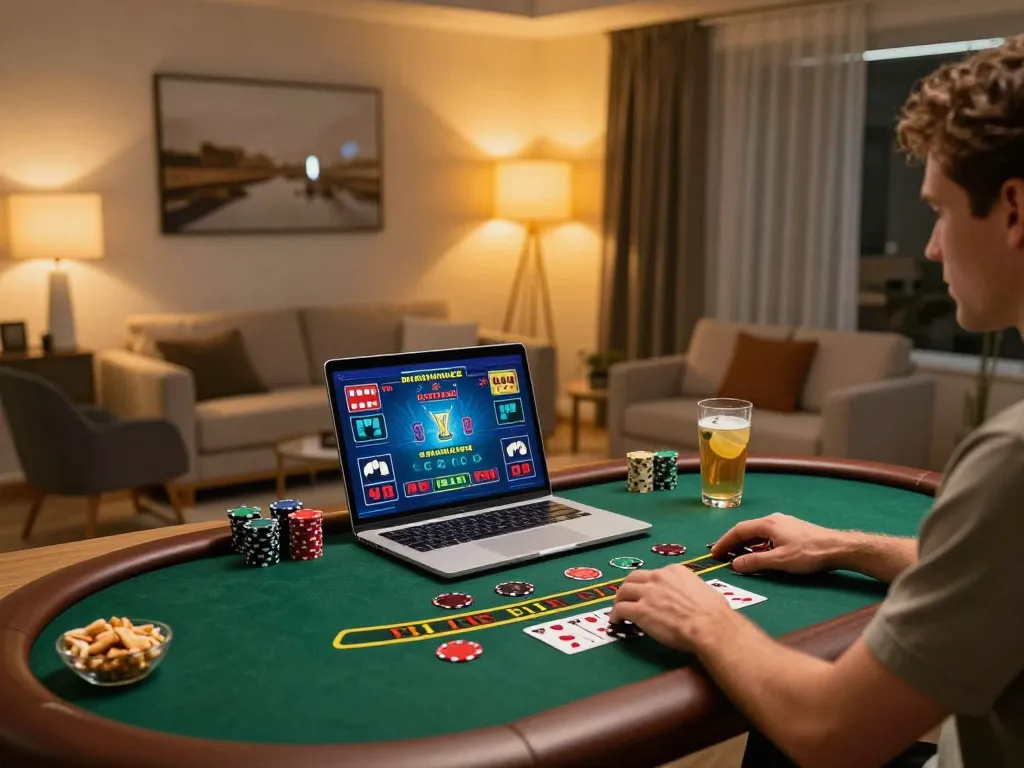Exciting live blackjack gameplay displayed on a laptop, nhacaiuytinn platform providing top-notch gaming experience.