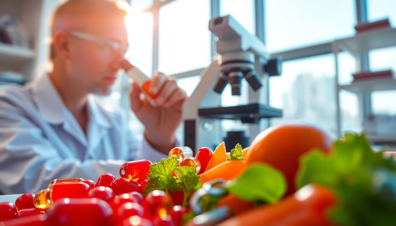 Showcasing astaxanthin benefits for heart with vibrant capsules and healthy foods.