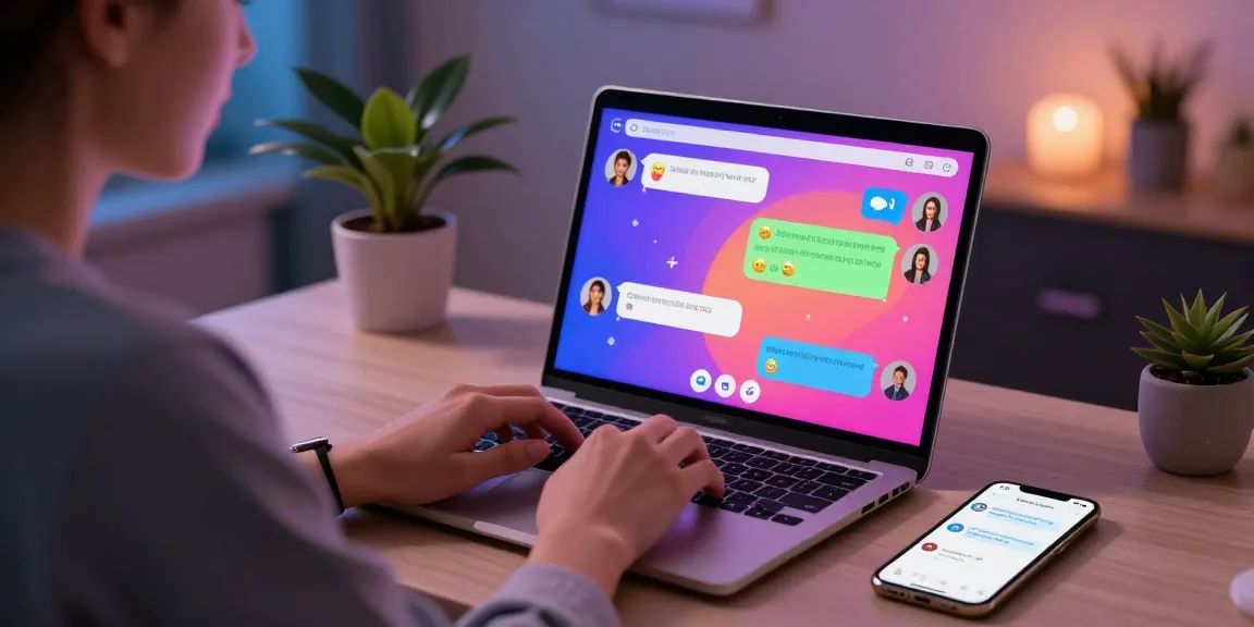 Engaging scene of porn chat ai interaction in a cozy workspace.