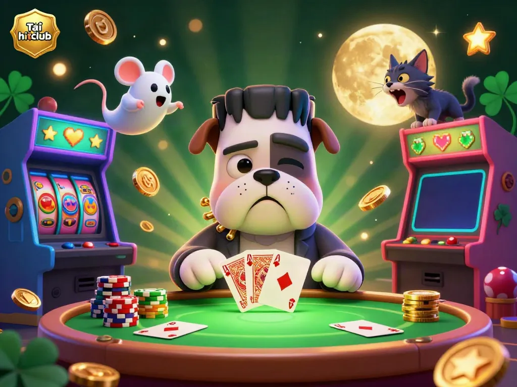 Engage in thrilling gameplay with Tải hitclub showcasing a vibrant festival of games and casino elements.