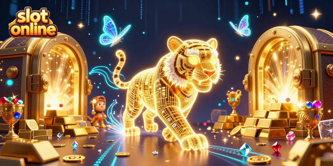 Experience thrilling slot online adventures with vibrant 3D illustrations of golden treasures and luck.