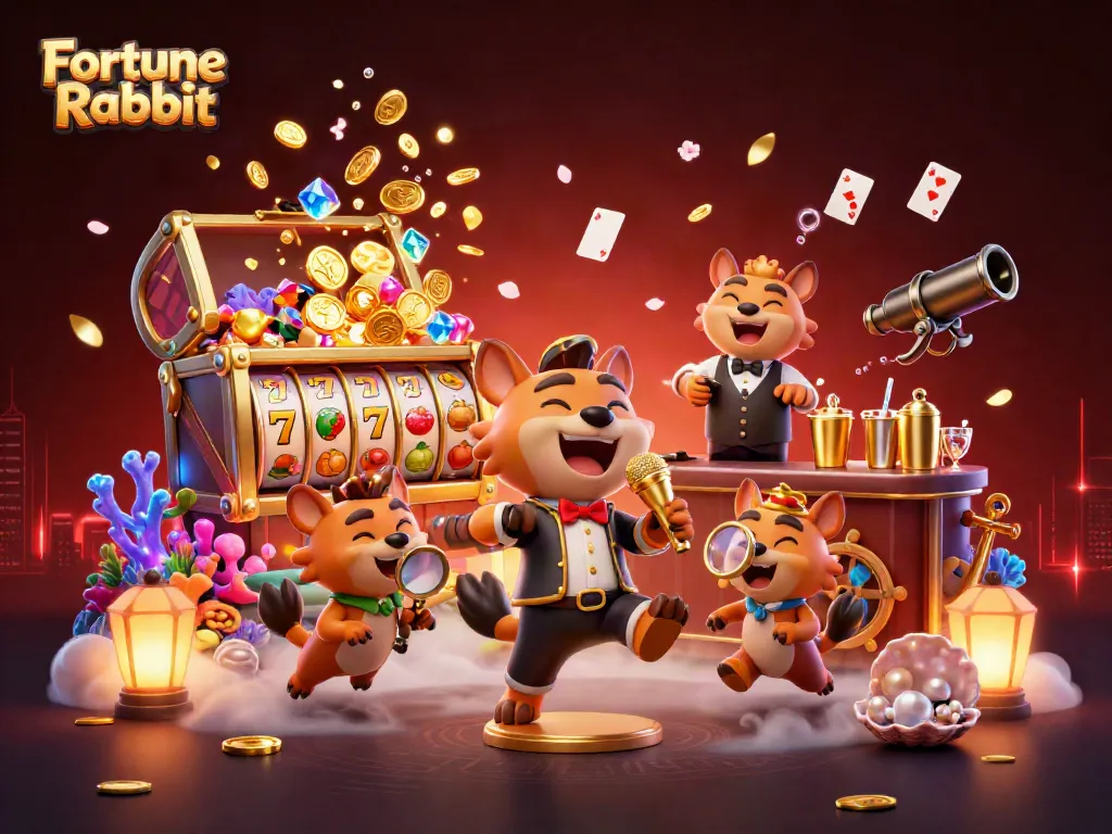 Win big with Fortune Rabbit as hyenas bring comedy and excitement in a lively casino scene.