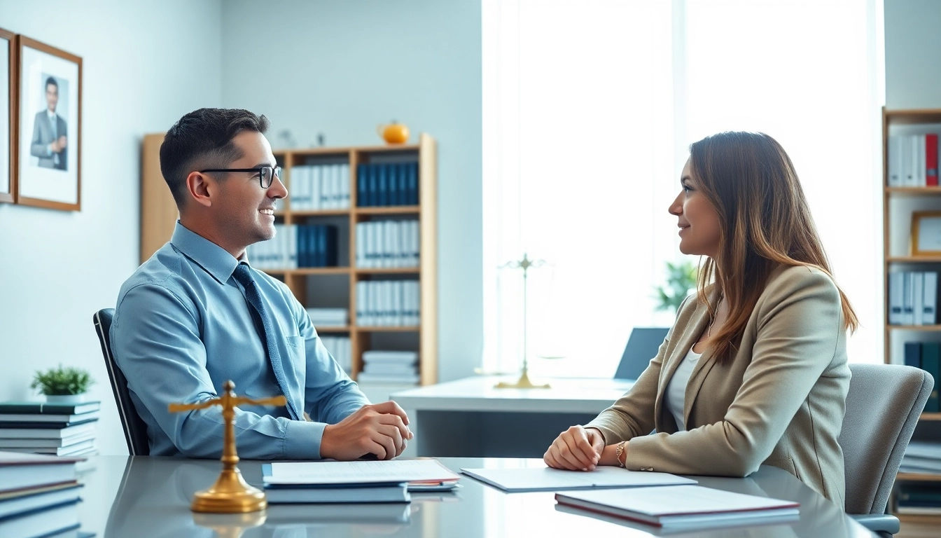 Clearwater truck accident lawyer providing legal counsel in an inviting office setting.