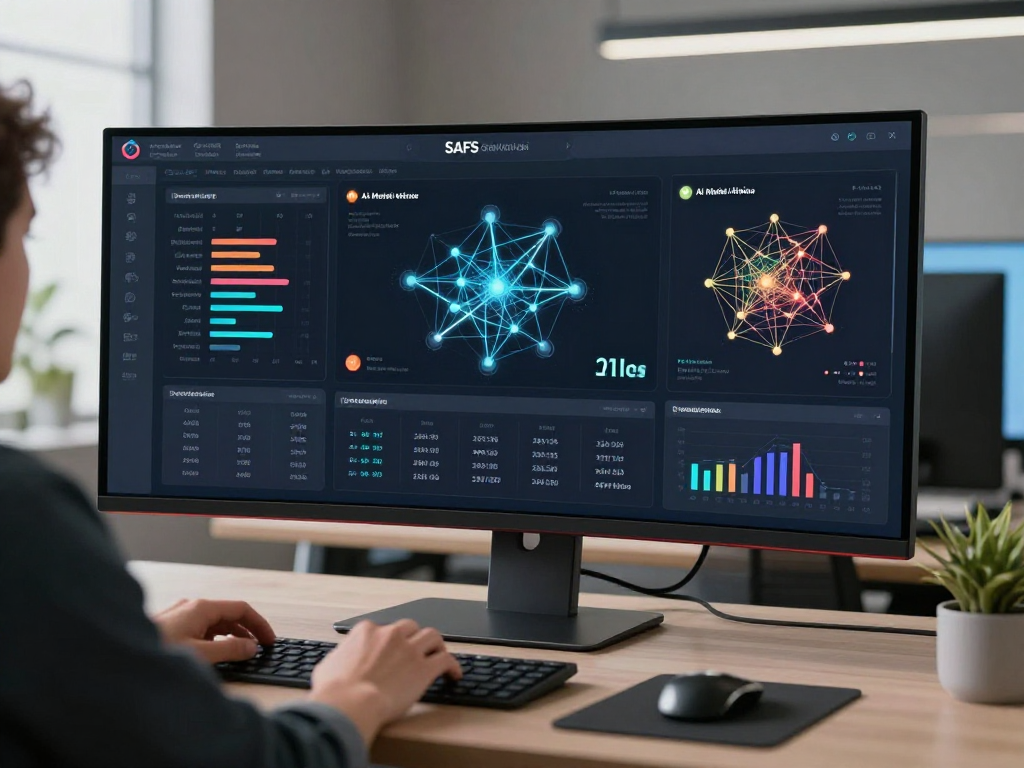 Visual representation of an AI tool with data analysis and dashboards featuring the keyword 'lillianaflores nude' in a professional SaaS environment.