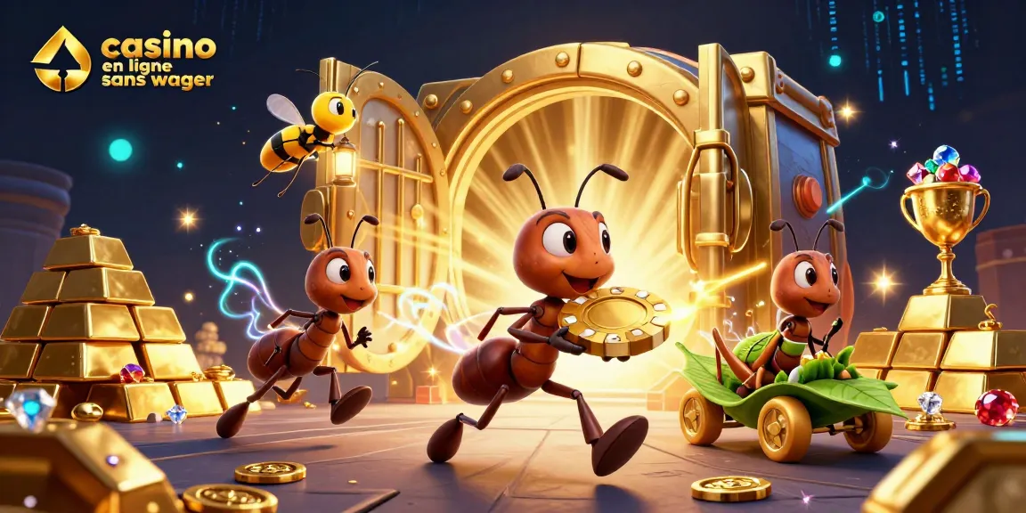 Joue au casino en ligne sans wager avec ces personnages animés sur une scène de jeu vibrante.