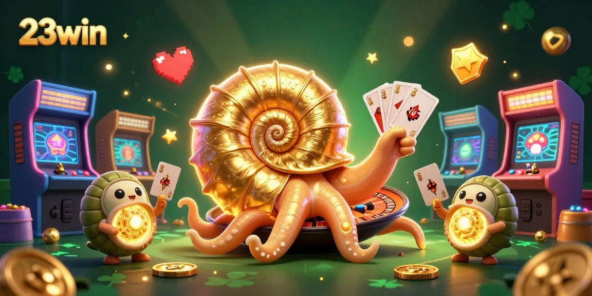 Experience thrilling gaming adventures with 23win, showcasing a vibrant casino scene.