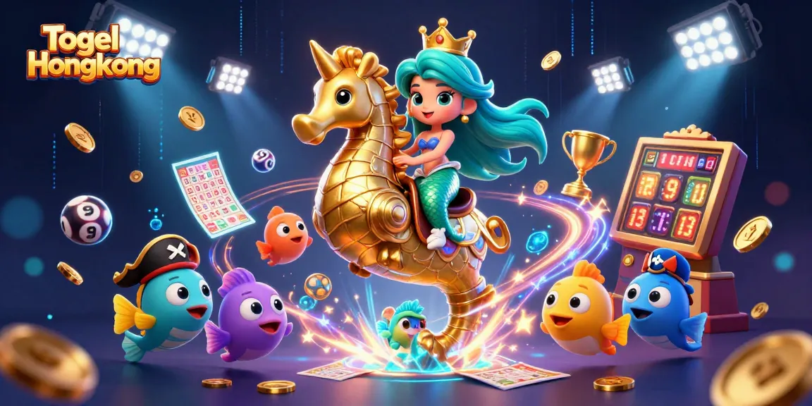 Togel Hongkong players enjoying a vibrant lottery scene with dynamic elements and engaging characters