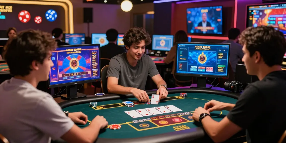 Exciting Andar Bahar King game scene with live dealer and engaged players in a vibrant online casino setting.