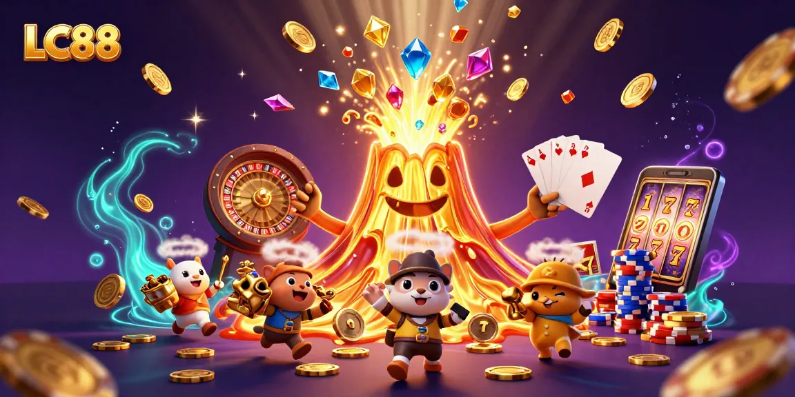 Experience winning at LC88 with ecstatic treasures from the erupting golden volcano