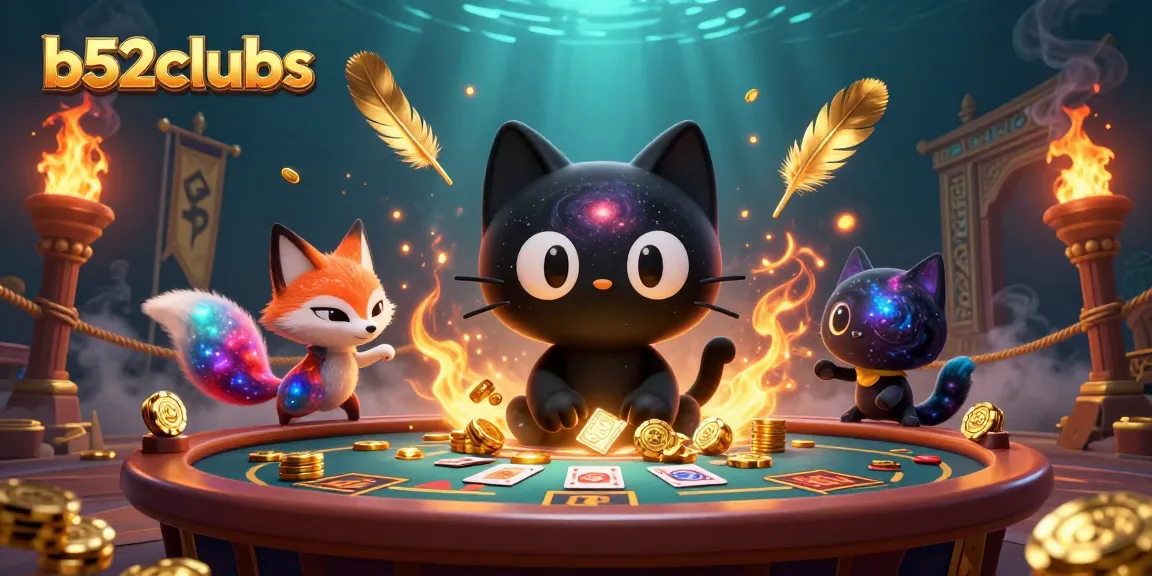 Engage with b52clubss at the cosmic casino, where a black hole cat pulls in golden chips.